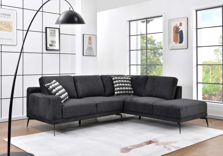 Dark Grey Sectional Sofa – Brand New in Box thumbnail