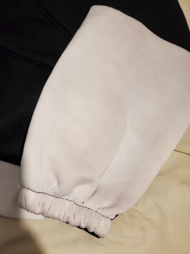 Black and white oversized colour block hoodie/sweater image indicator(7)