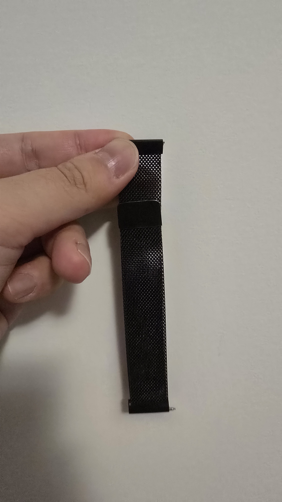Black Mesh Magnetic 20mm Smart Watch Band - photo 2