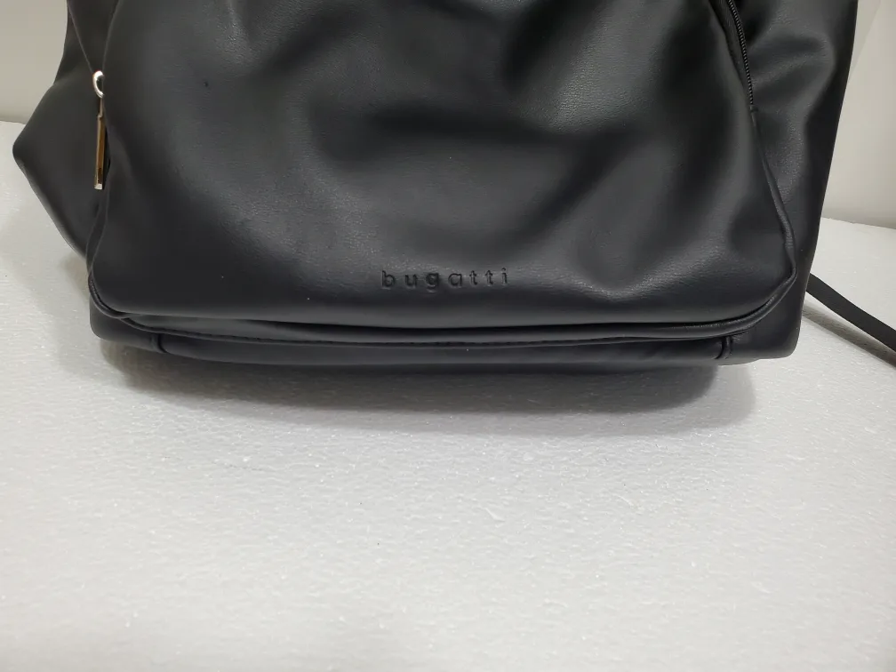 BACK TO SCHOOL:Bugatti Black Vegan Leather Backpack image indicator(4)