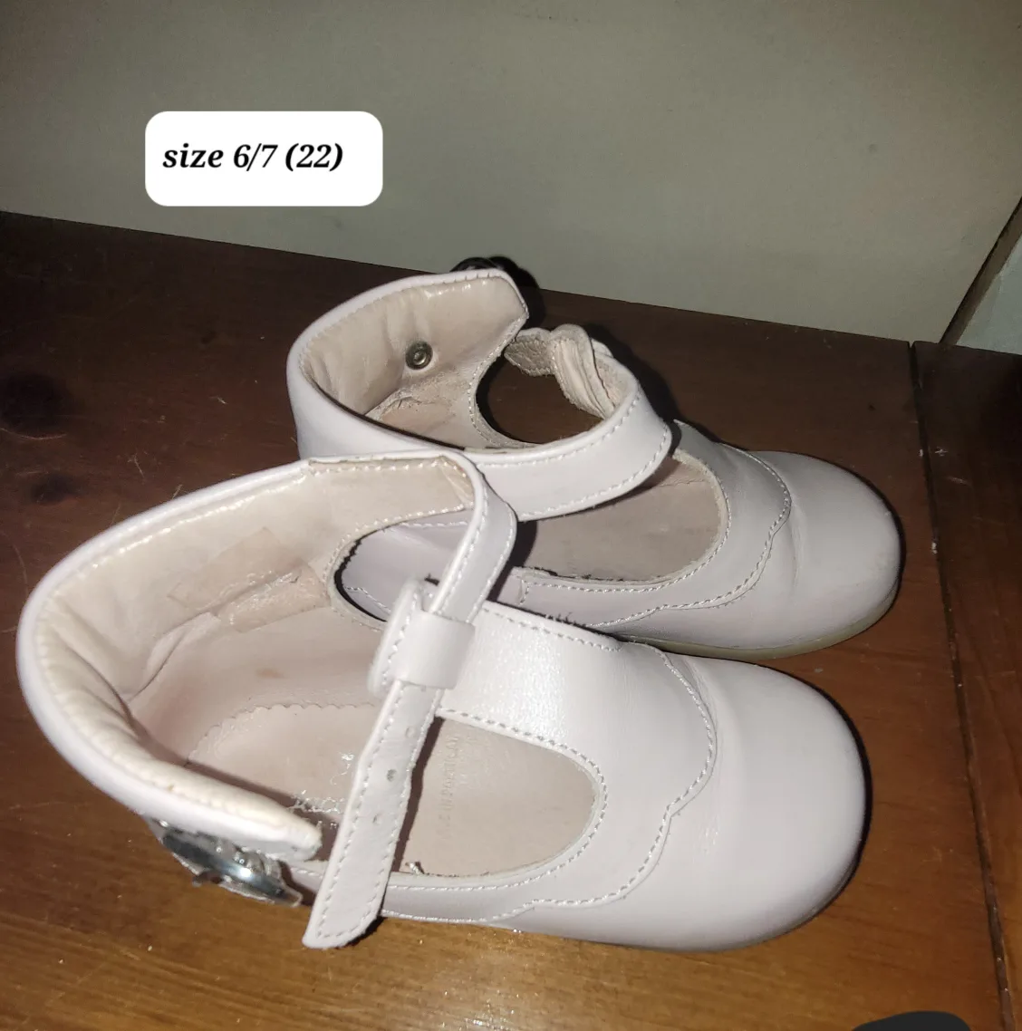 Girls' Pink Mary Jane Shoes - Size 6/7 (22) thumbnail