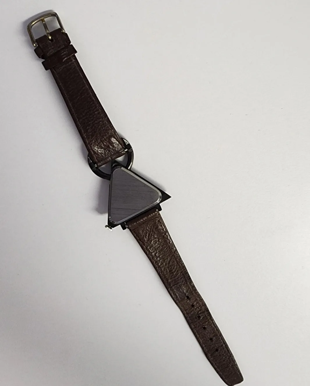Vtg Today Southwest Watch Unisex 35mm Triangle Dial Leather Band image indicator(6)