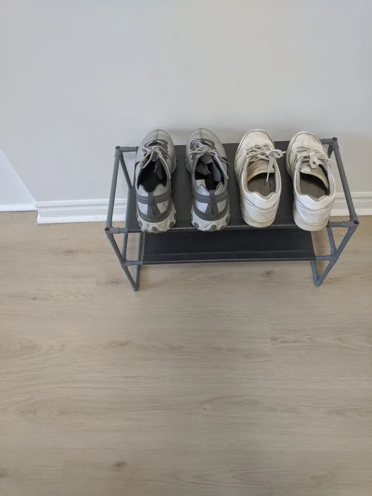 Grey 2-Tier Shoe Rack image indicator(5)