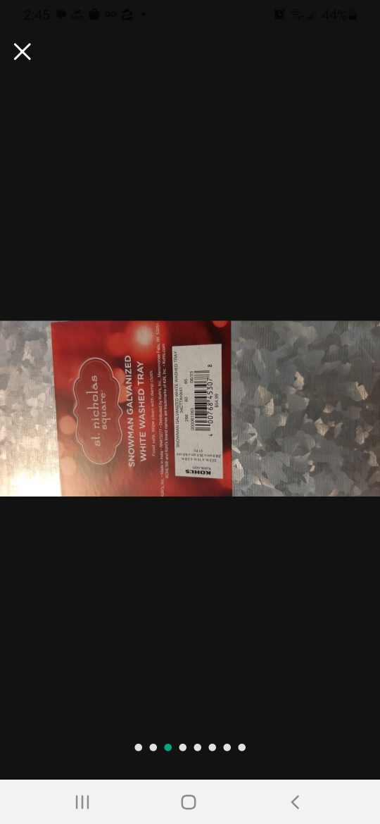 Snowman Galvanized White Washed Tray - photo 4