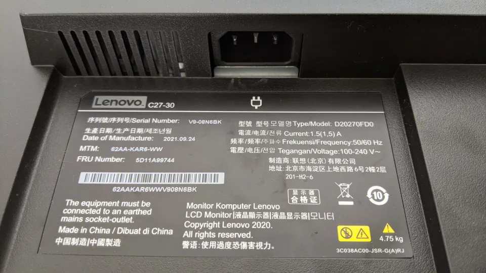 27 Inch Lenovo Flat LED Monitor in perfect working condition image indicator(4)