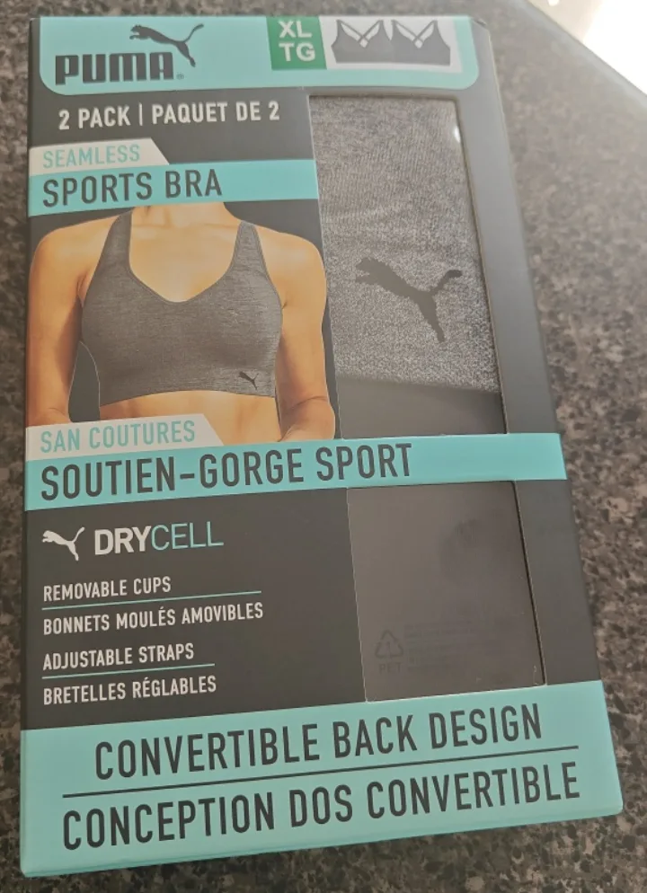 Puma Seamless Sports Bra, XL, New in Box thumbnail