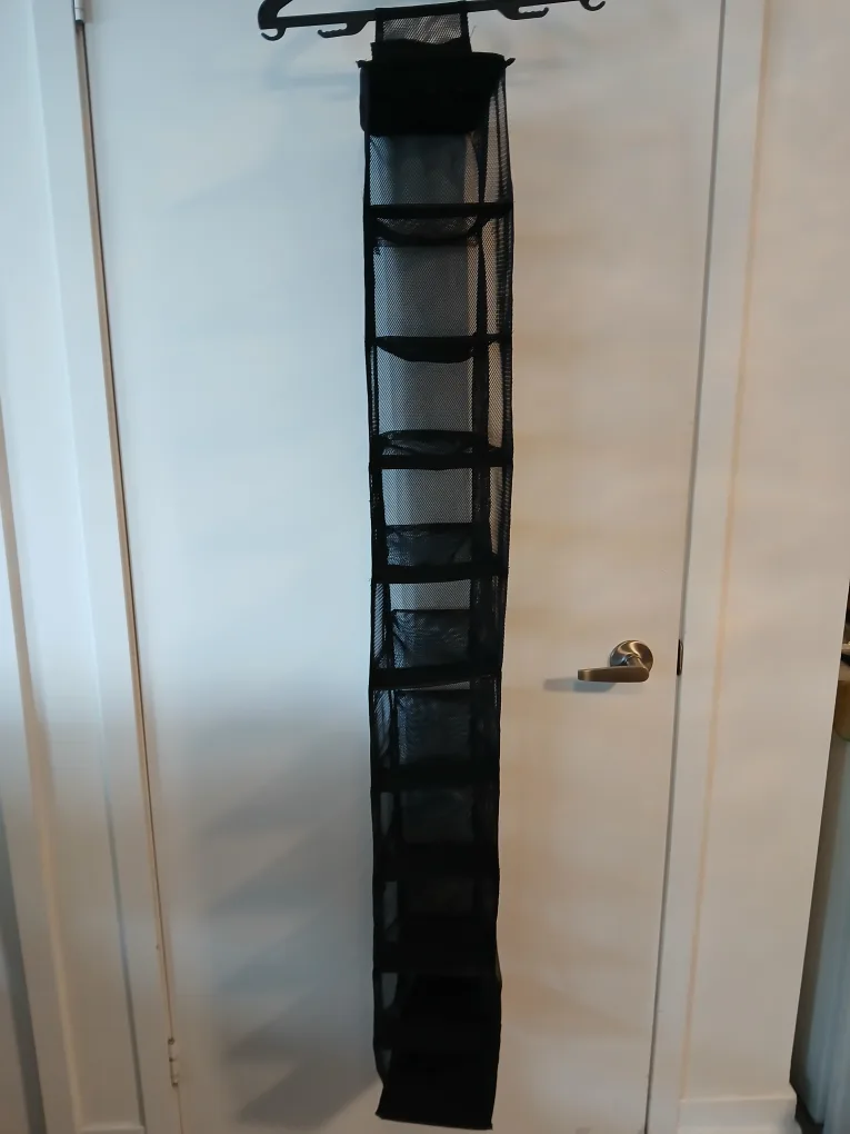 2 Hanging Organizers. 1-10 slots and 1-3 cubes. Both $15. firm. image indicator(2)