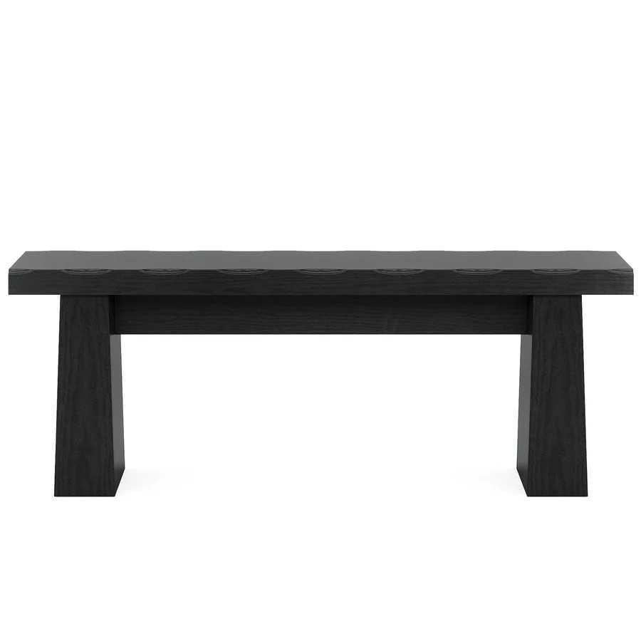 Black Wood Bench - photo 2