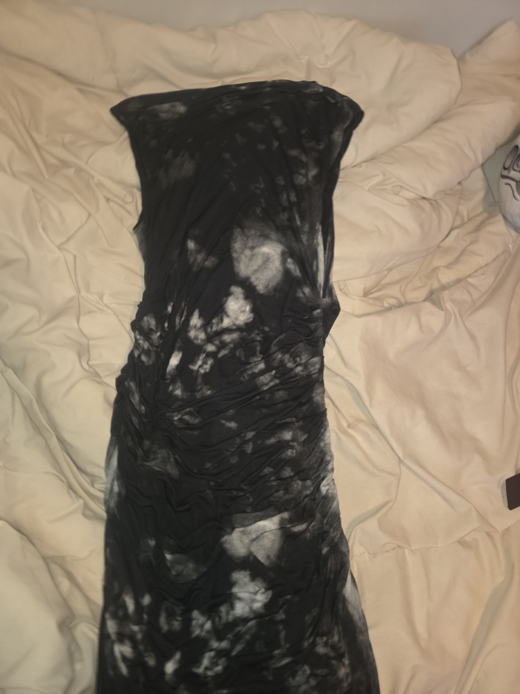 Helmut Lang Black Tie Dye Dress - Size M - photo 3