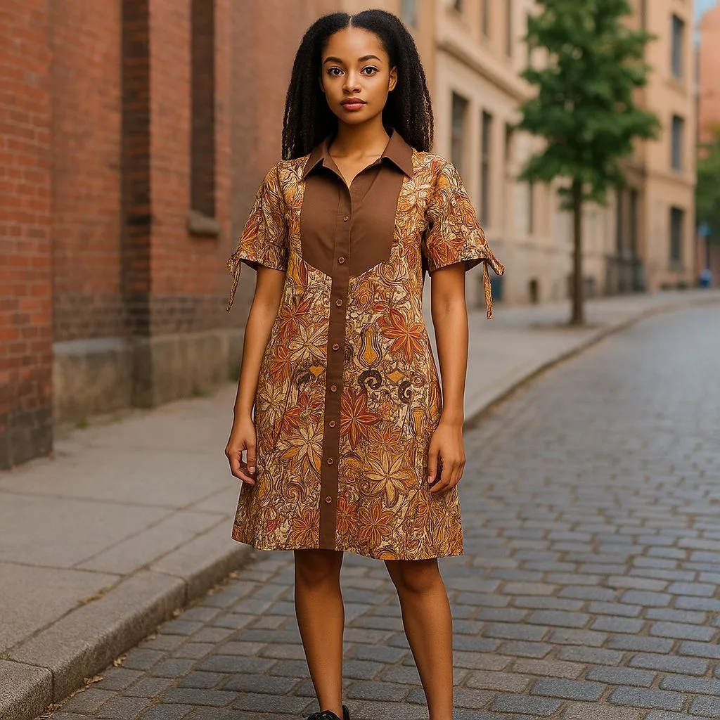 Floral Print Shirt Dress thumbnail