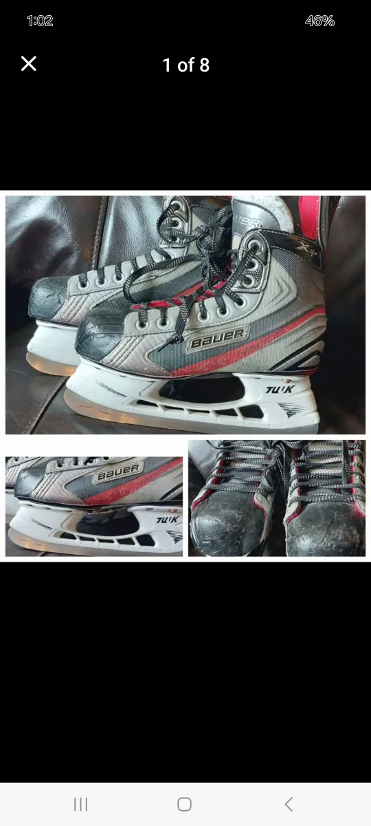 Bauer X4 Youth Ice Skates Size US4, Very light skates thumbnail
