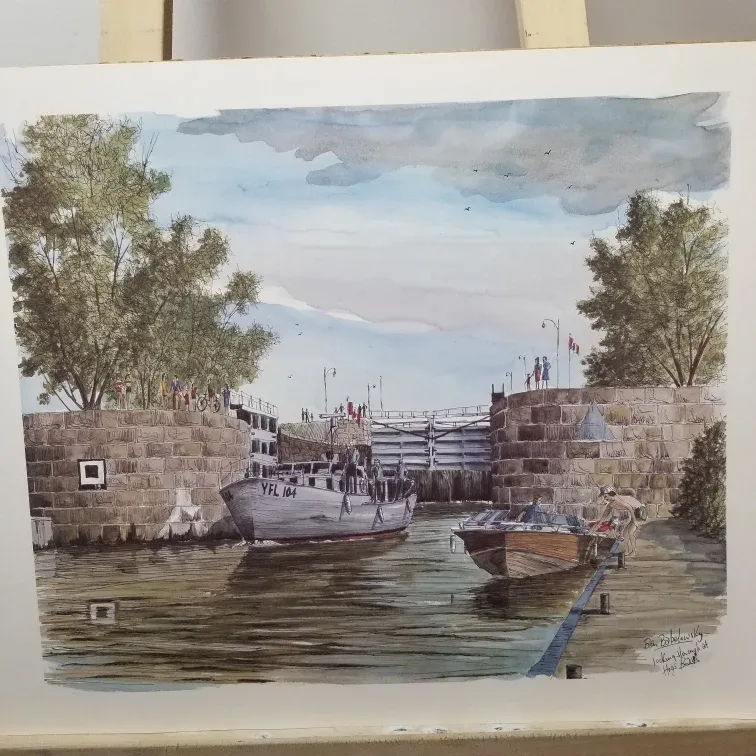 Ben Babelowsky Rideau Canal Watercolor Print image indicator(8)