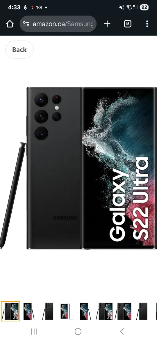 Samsung Galaxy S22 Ultra - Black thumbnail