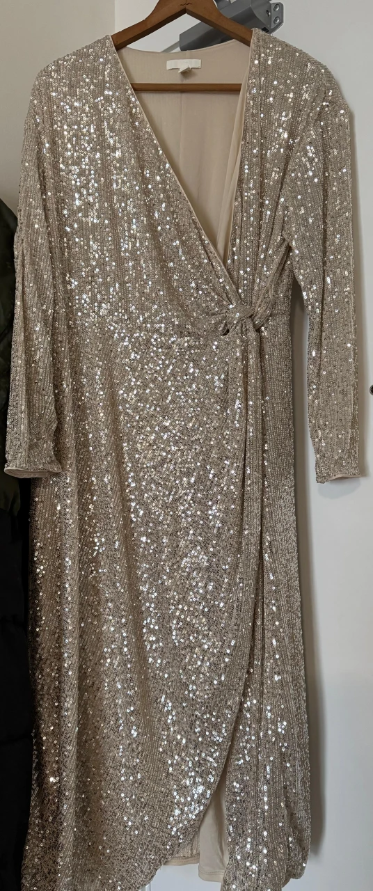 H&M Sequin Wrap Dress - Size M - photo 2