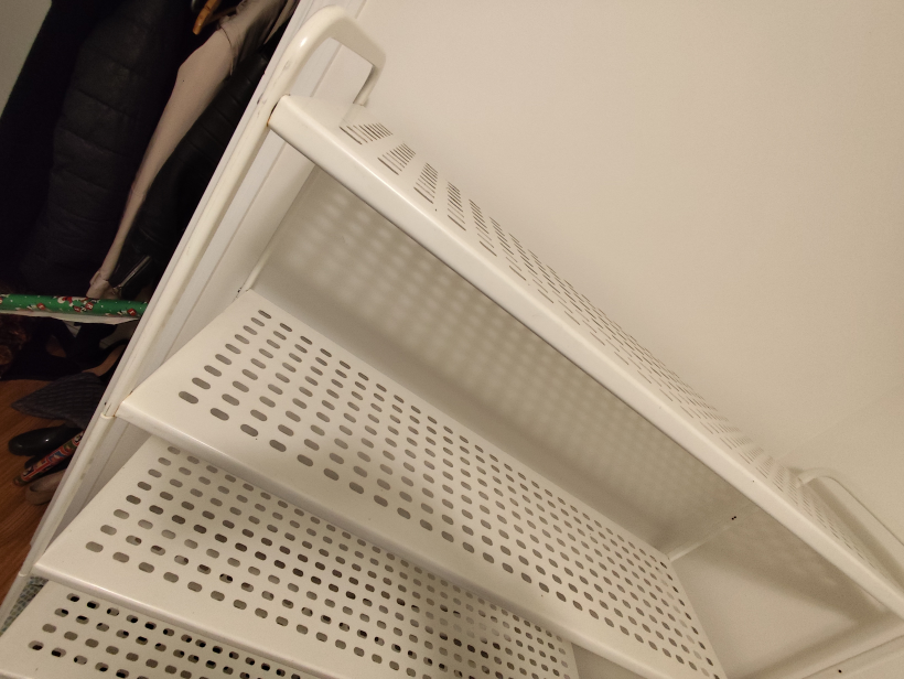 White Metal Shelf Unit - photo 2