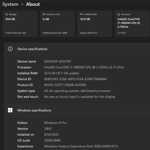 Dell Precision Laptop - i7, 32GB RAM, 1TB, Win11Pro, RTX 3000 image indicator(4)