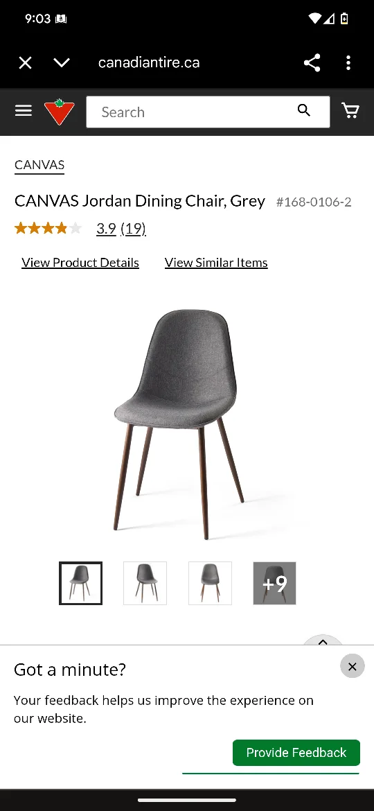 CANVAS Jordan Dining Chairs 2 - Grey image indicator(5)