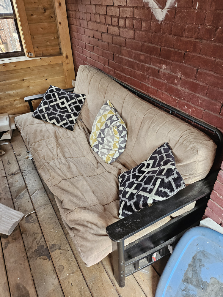Futon with Pillows