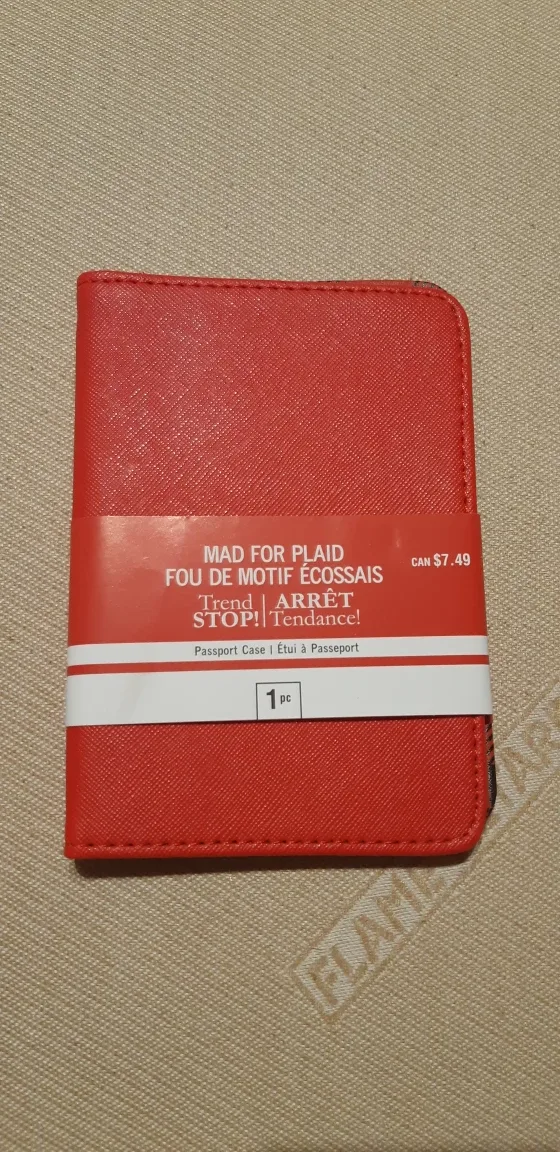 Mad for Plaid Passport Case - Red thumbnail