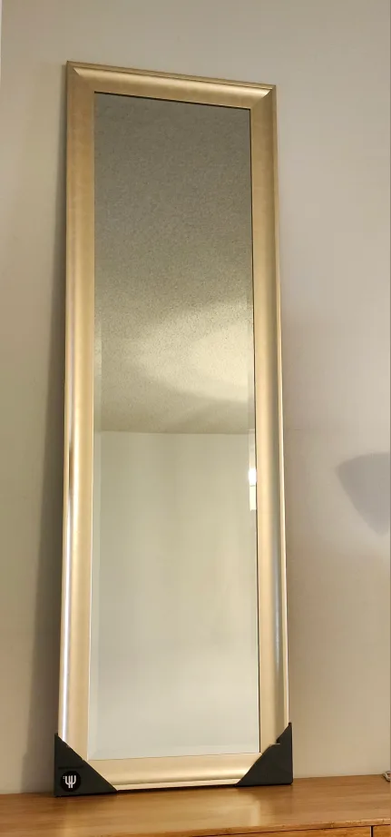 New Over The Door Mirror or Full Length Wite Hanging image indicator(8)