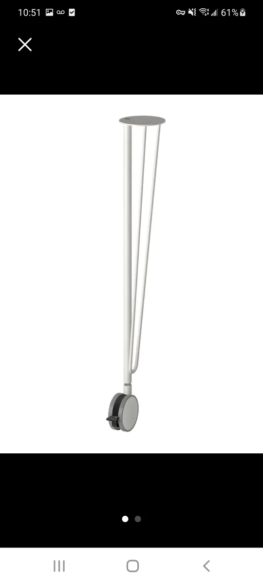 $40 for 4 x IKEA OLOV Adjustable Table Leg - White