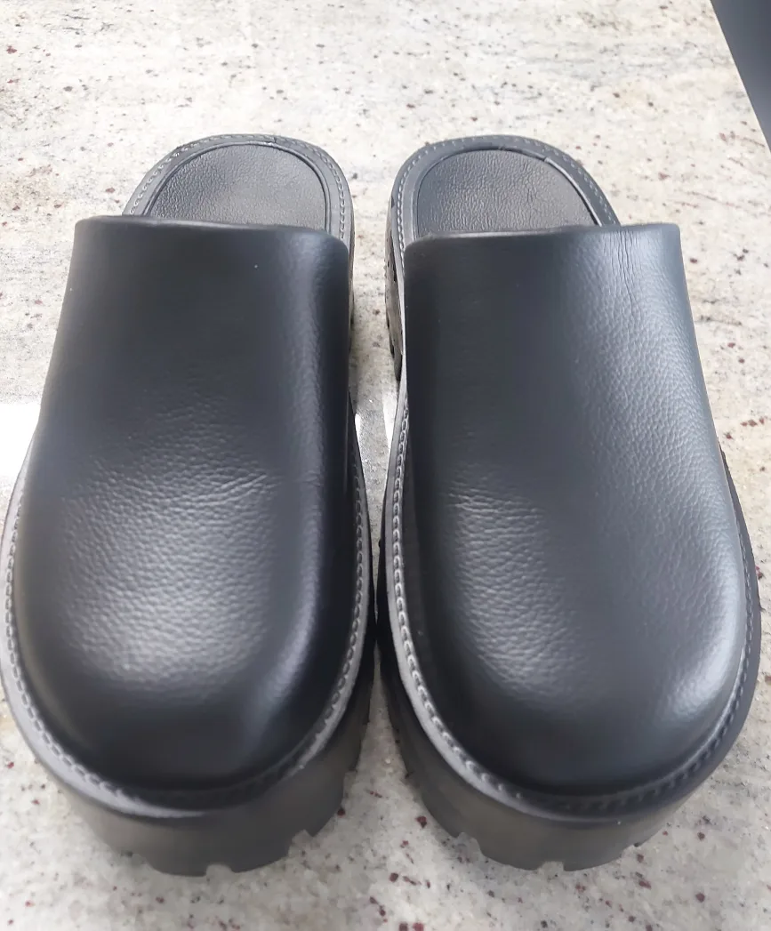 Black Platform Clogs - Size 10 thumbnail