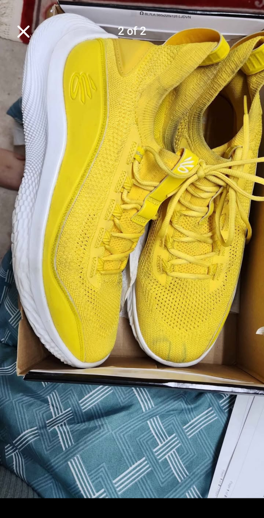 Under Armour Curry Flow 8 Yellow Shoes - photo 2