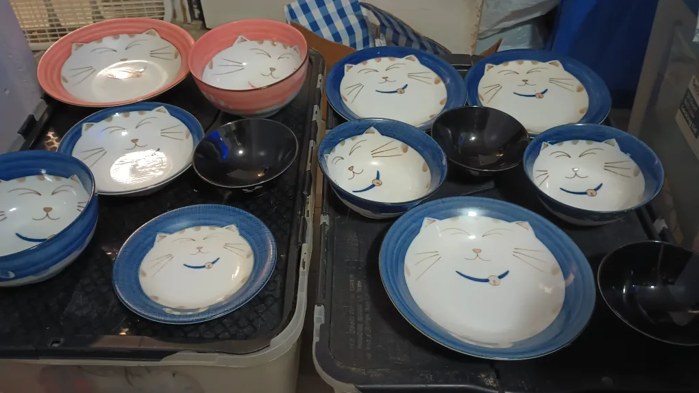Cat Design Bowl Made in Japan thumbnail