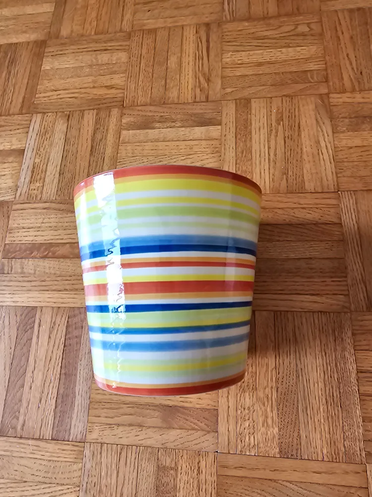 IKEA SOMMAR Striped Plant Pot thumbnail
