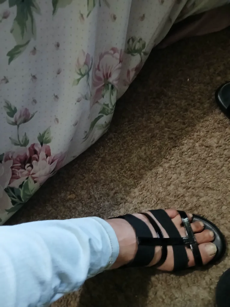 Black Sandals, Size 8