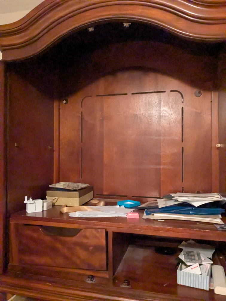 Tall Wooden Armoire Wardrobe - photo 2