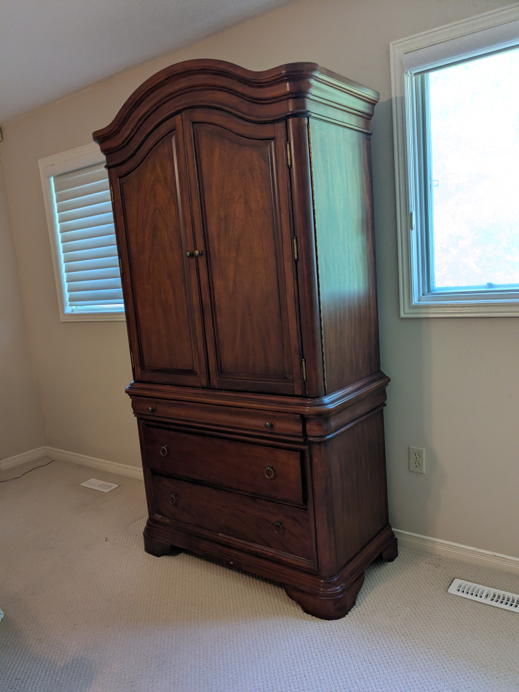 Tall Wooden Armoire Wardrobe - photo 5