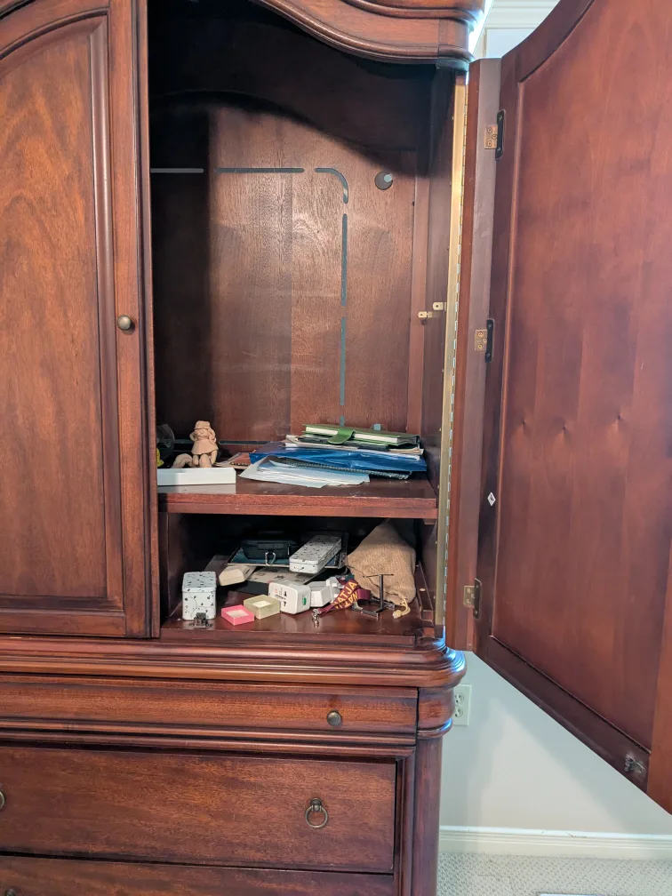 Tall Wooden Armoire Wardrobe image indicator(6)