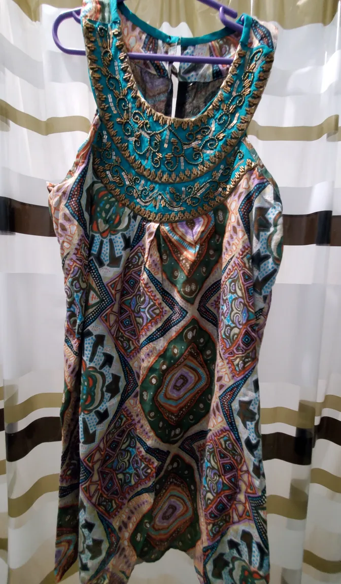 Cute colourful boho style summer dress image indicator(3)