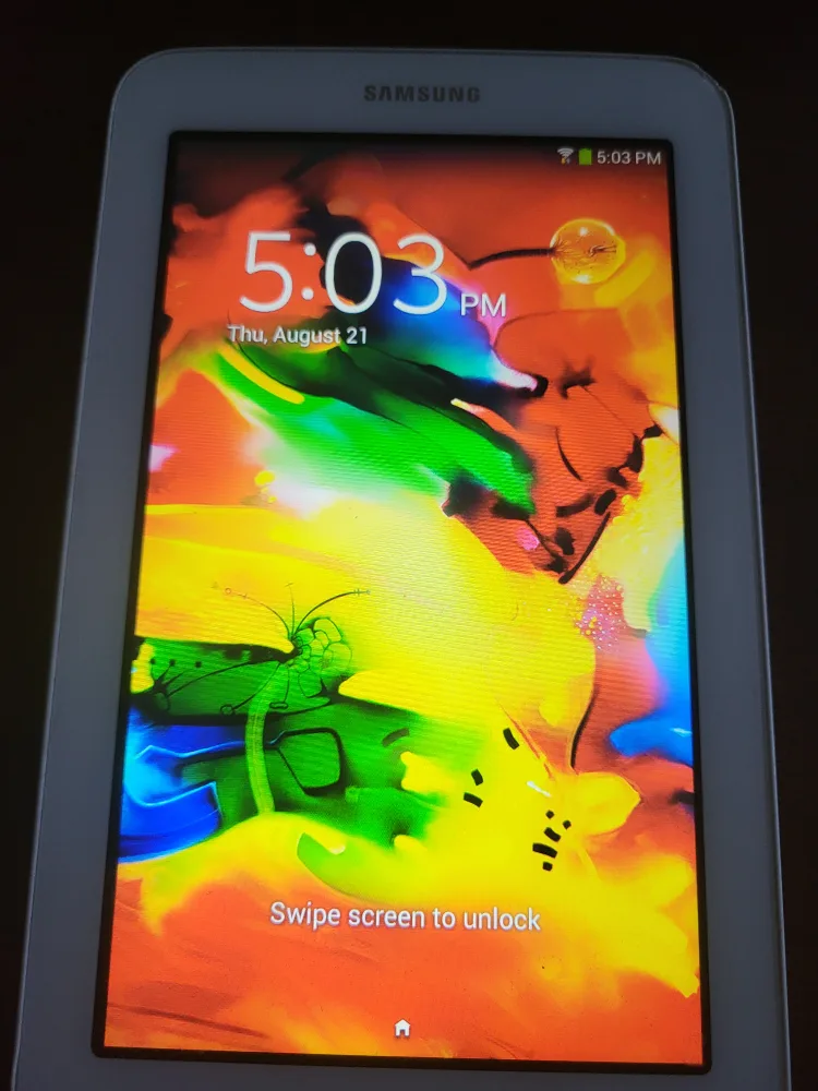 Samsung Tablet - White image indicator(4)