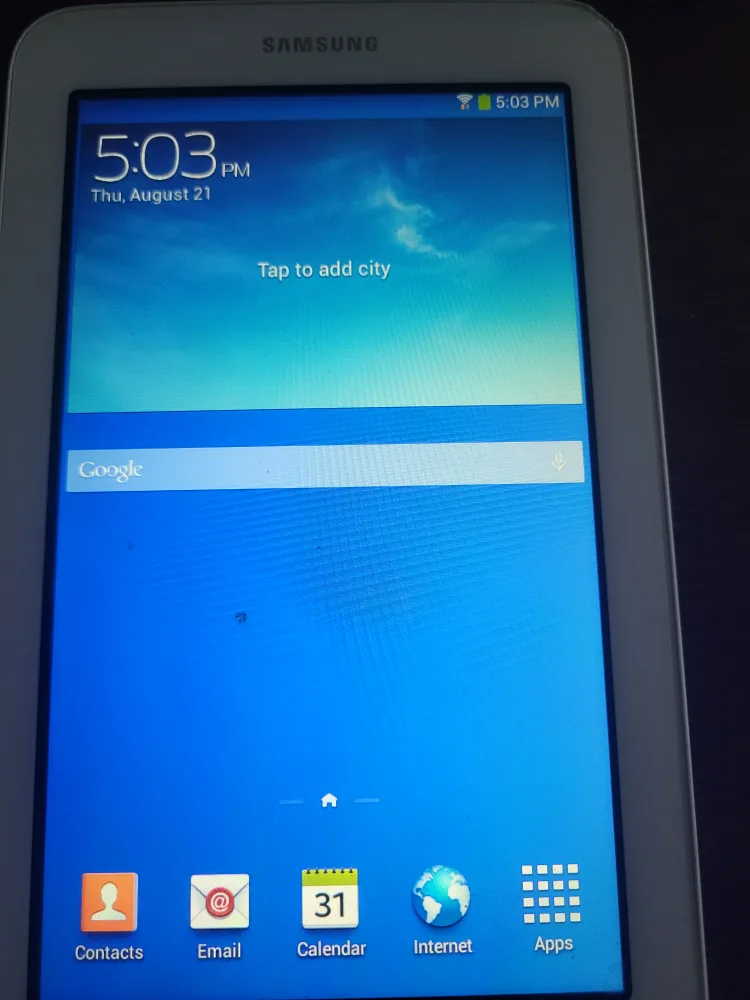 Samsung Tablet - White image indicator(5)