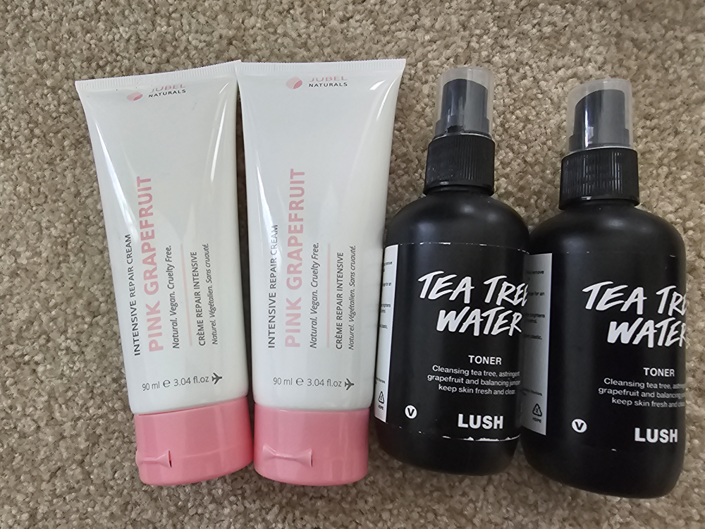 Zubel Naturals Pink Grapefruit Cream & Lush Tea Tree Toner