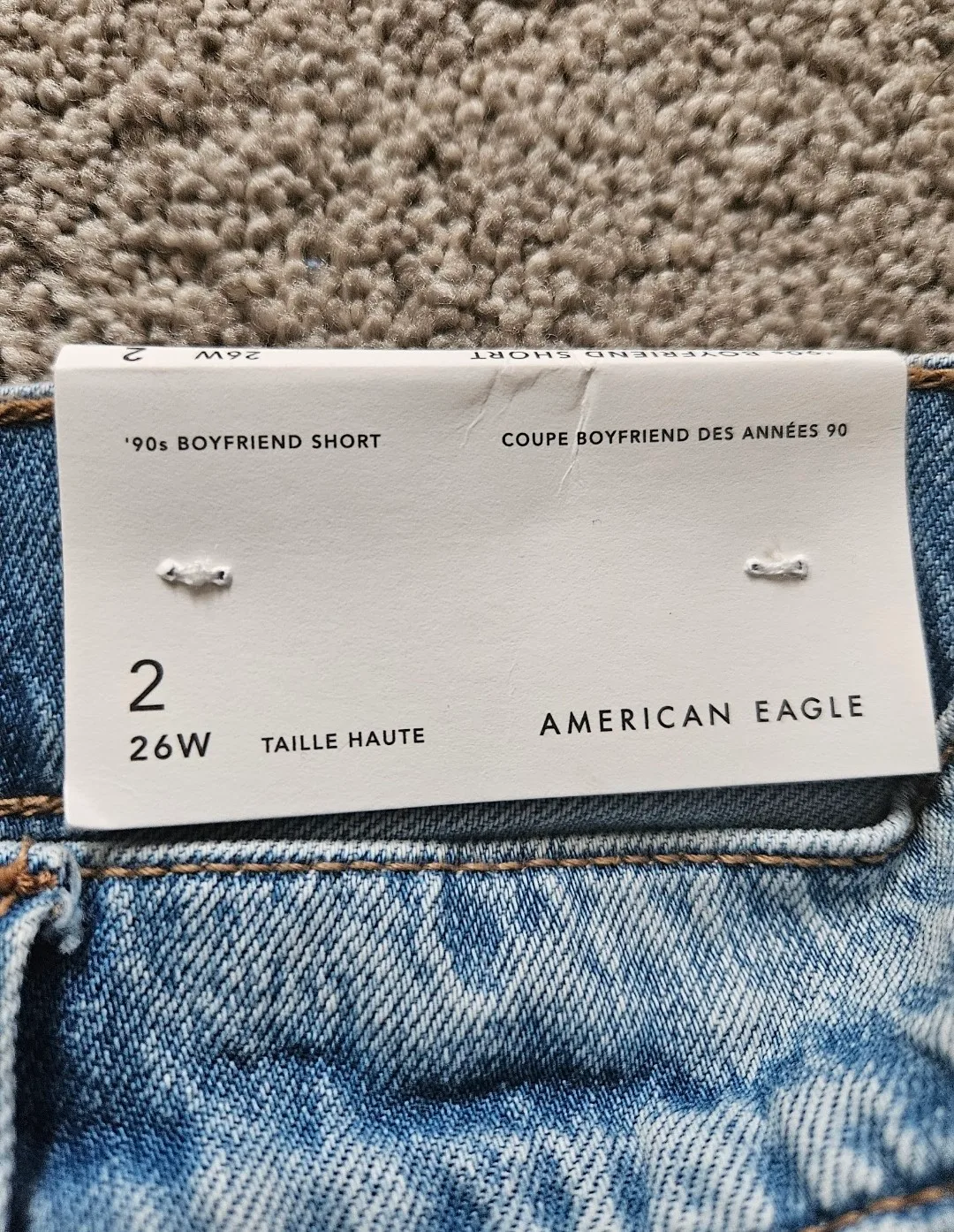 New American Eagle '90s Boyfriend Denim Shorts - Size 2 (26W) image indicator(3)