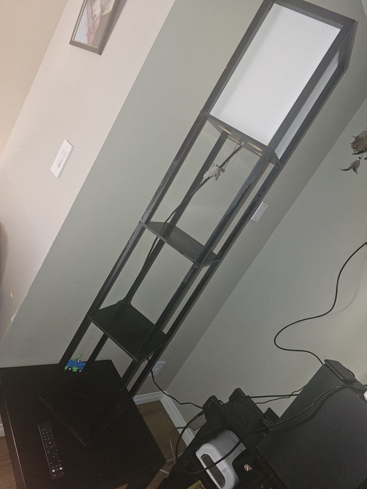 Black Shelf Floor Lamp