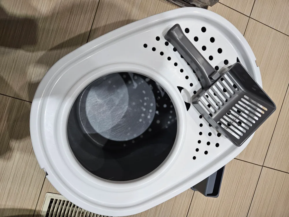 Top entry cat litter box and scoop image indicator(5)