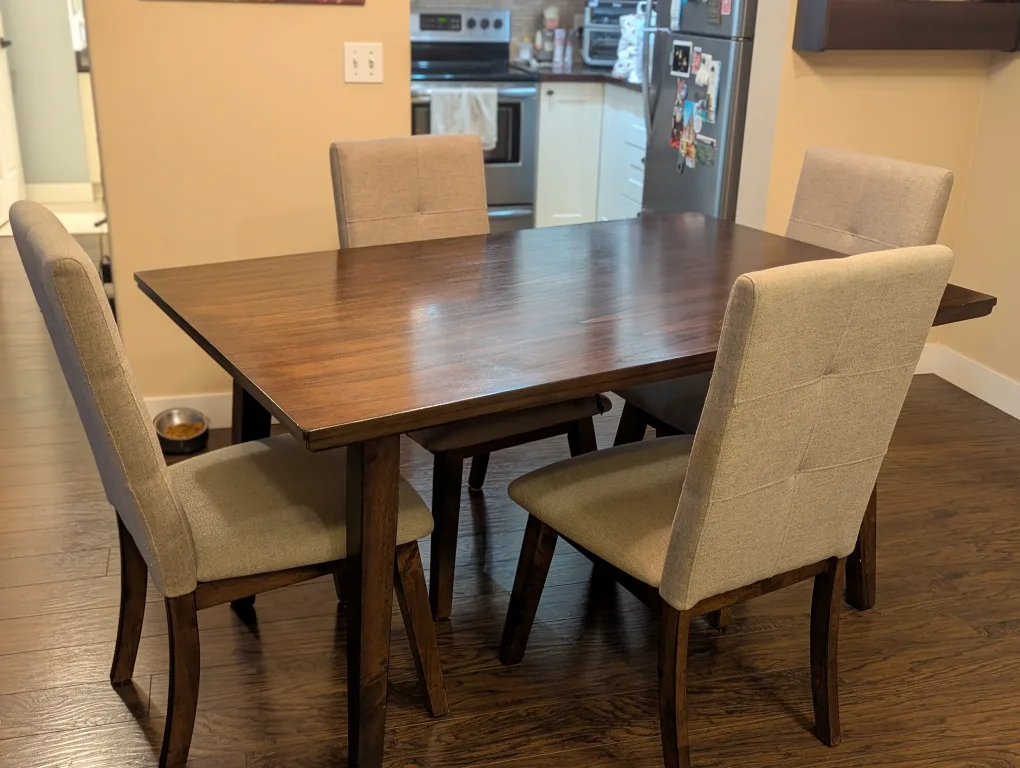 Wood Dining Table with 6 Chairs image indicator(2)