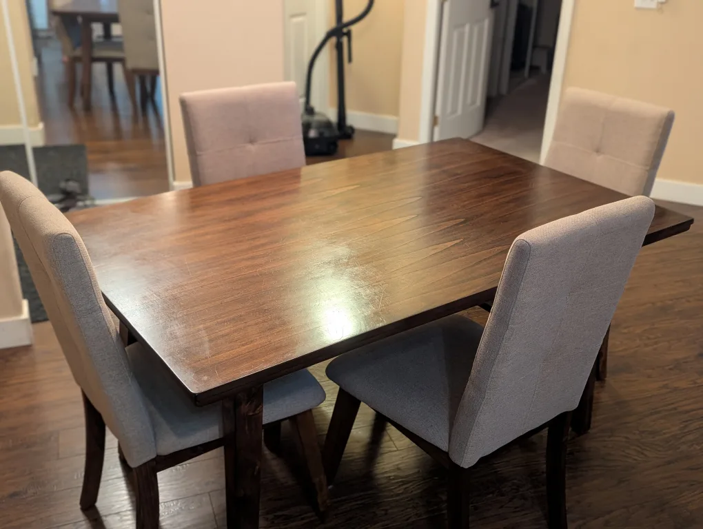 Wood Dining Table with 6 Chairs image indicator(4)