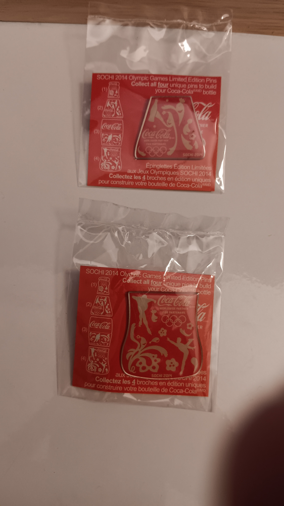 Two Coca-Cola Sochi 2014 Olympic Games Limited Edition Pins