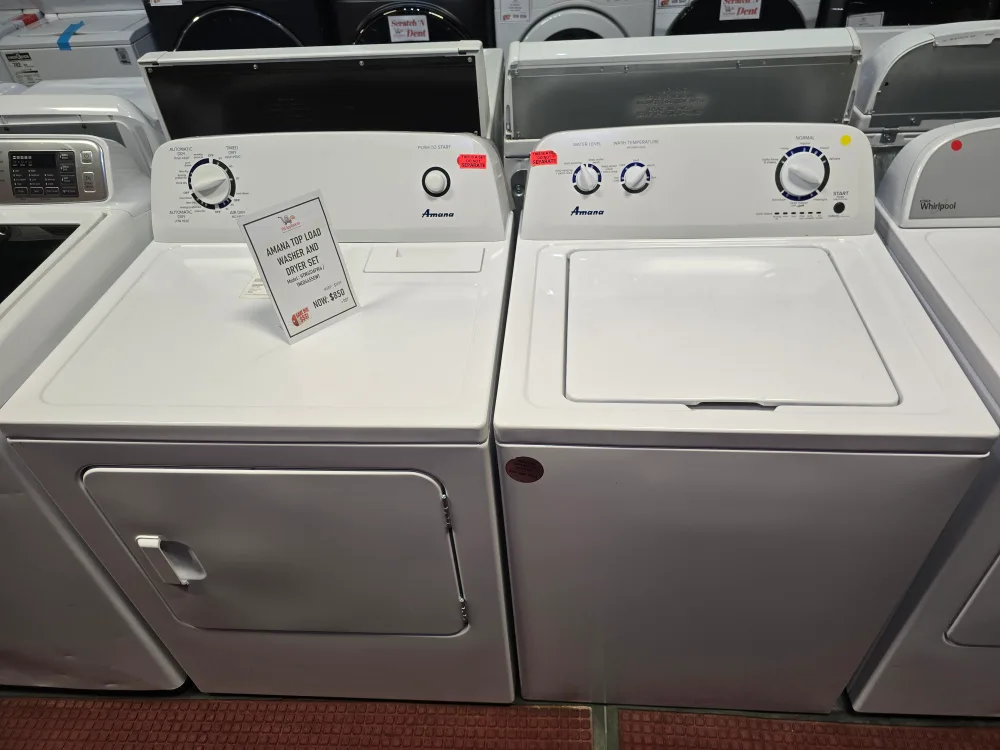 Amana Top Load Washer & Dryer Set thumbnail