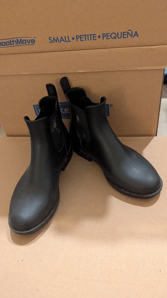 Free Woman's black rainboots
