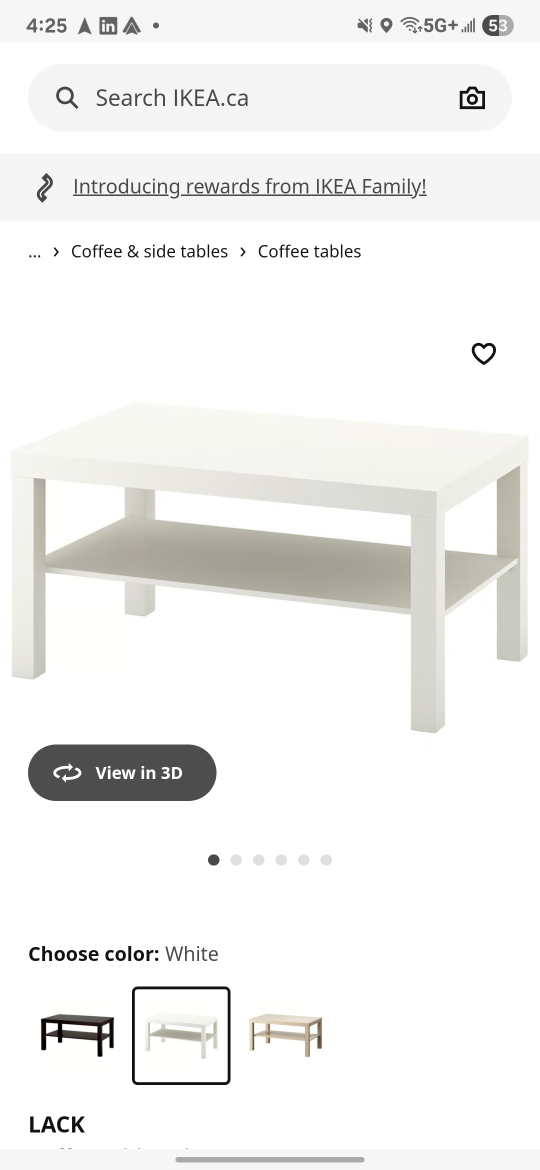 IKEA Lack White Coffee Table