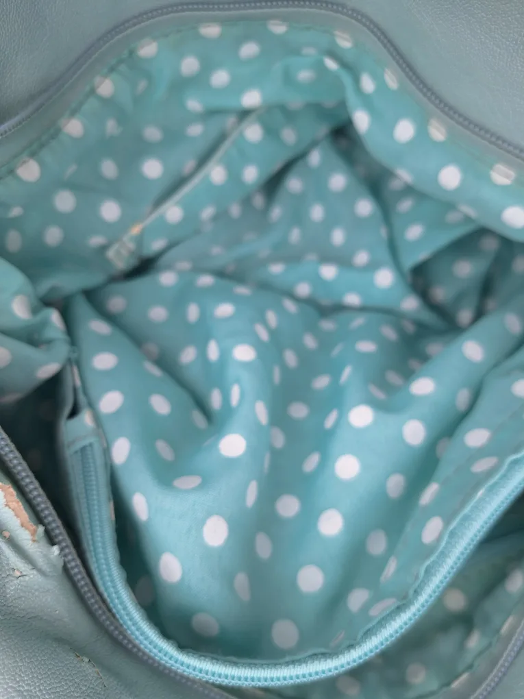 Call It Spring Blue Handbag, new but damaged #freecycle image indicator(4)