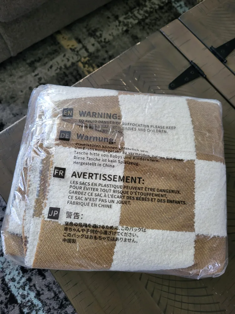 Checkered Rug - Brown and White image indicator(5)