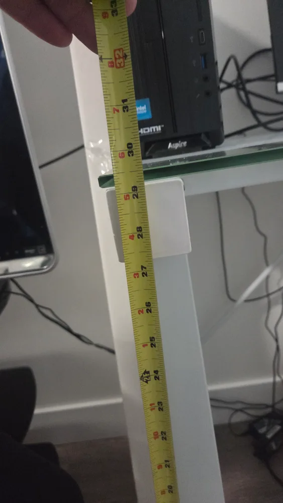 White Glass Top Desk - 47"x24"x31" image indicator(4)