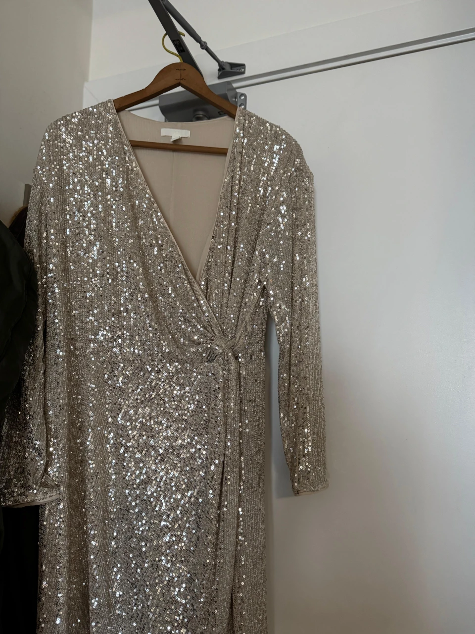H&M Sequin Wrap Dress - Size M